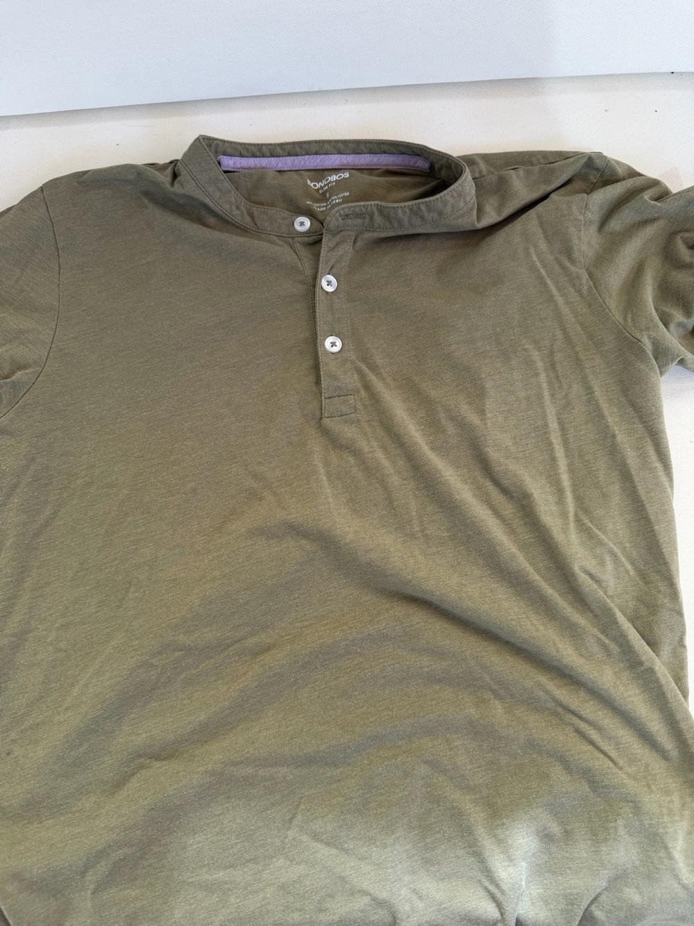 Bonobos Men's Olive Henley Polo Shirt